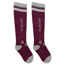 PORA BELLA 提花字母運動壓力襪 女款, 02玫紅, X006