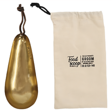 POST GEnERAL 飼料勺, 附帶革繩設計, 黃銅色, 1個