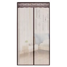 超靜音魔術貼磁性防蚊簾, 咖啡色