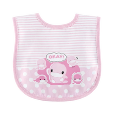 KU.KU Duckbill 酷咕鴨 OKAY 中圍兜 100%棉 台灣製造, 23 x 31cm, 粉色