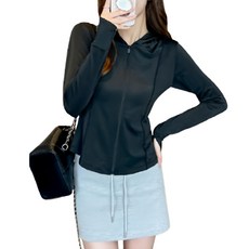 冰絲修身防曬衣 持久防曬不閃 高效隔熱冰涼降溫 瞬間降溫, XXL, 黑色