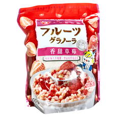 NISSIN 日清 綜合水果穀物脆 香甜草莓, 高溫烘焙, 含膳食纖維, 400g, 1包