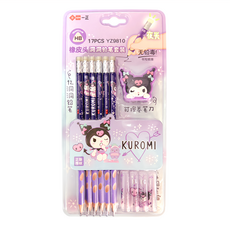 Sanrio 三麗鷗 形象HB橡皮頭洞洞鉛筆文具組, 1組, YZ9810