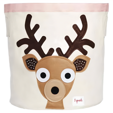 3 sprouts 收納籃 小鹿, 44.5 x 43cm, 1個