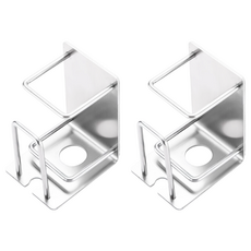 小麥購物 不鏽鋼牙膏牙刷杯架 5.4 x 6.3 x 8.3cm 119g, 2個, G780