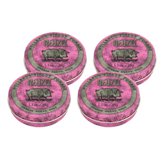 REUZEL 粉紅豬超強髮油 Pink Pomade Grease, 輕鬆塑造男士油頭造型, 35g, 4件