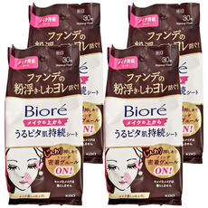 Biore 蜜妮 潤澤保濕持妝濕巾, 30張, 4包