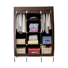 Cotton Field 棉花田傢飾 簡易組裝防塵衣櫥 W130xD45xH178cm, 130cm, 咖啡色