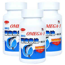 good Life 得意人生 Omega 3深海魚油 + 蝦紅素 軟膠囊, 60顆, 3罐