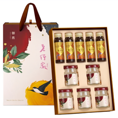 老行家御燕蔘飲禮盒 (冰糖燕盞5瓶+元氣養蔘飲5瓶) 600ml 滋補養生 養顏美容 增強體力, 1盒