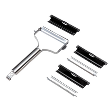 KAI 貝印 刮皮器 粗目 + 細目刀片, Y型 銀色 + 黑色, 1組