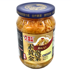 譽方媽媽 素黃金泡菜, 經典香醇滋味, 清甜爽脆, 超級涮嘴的下酒菜, 350g, 1罐