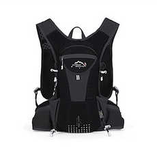 INOXTO Outdoor 12L 水袋包, 滌綸材質, 蜂巢透氣肩背帶, 黑色, 1個, 20 x 8 x 40cm