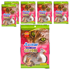 A star 貓專用零食 深海鮭魚皮雞肉丁, 鮮肉製作, 食材天然, 慢烤烘製, 鎖住營養, 45g, 6包