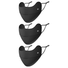 GOLOV.EJOy 冰絲防曬口罩, 黑色 均碼, 1個, 3個