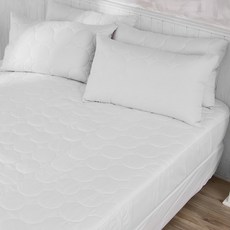 LoveCity 寢城之戀 台灣製 圓彩 防塵防汙 舖棉保潔枕套(白/枕套1對), 45 x 75cm, 1件