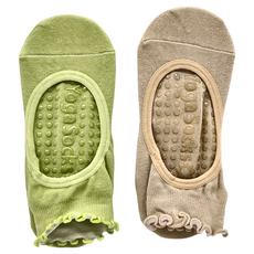 NICOFUN 愛定做 捲捲花邊防滑瑜珈襪 女襪 FYK23YOGA02 64g