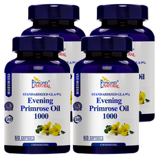 ESMOND NATURAL 愛司盟 月見草油1000軟膠囊 標準化GLA 9% 60顆/瓶, 1.5g, 4罐