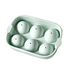 SiliPot 矽膠冰球製冰盒 六格 185 x 125 x 55mm 薄荷綠, 1個