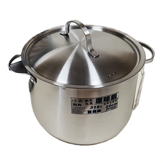 巧晶 時尚歐式包底原味鍋 - 6000cc(8分滿) CNS 316#不鏽鋼鍋身 CNS 304#食品級不鏽鋼鍋蓋, 24cm, 1組