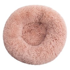 HISATO 深度睡眠寵物窩, 直徑60cm, 仙女粉, 1個