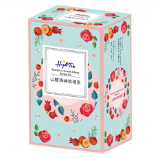 High Tea 伂橙 漢方系列 山楂洛神玫瑰茶 無咖啡因 玫瑰花茶, 5g, 8包, 1盒