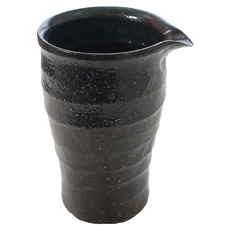 片口長杯 手工握杯 日本製造 陶瓷材質 440mL, 天目素燒, 1個