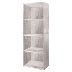 USEFUL DESIGN 悠室屋 木紋空櫃 灰橡色 學生書櫃 辦公室收納置物櫃, 4層