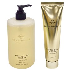 GLASSHOUSE 蒙特哥灣旋律 洗護手部組合 550ml, 1組 - 椰子萊姆香氛，溫和潔淨，深層滋潤