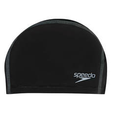 Speedo 成人合成泳帽 Pace Long Hair, ONE SIZE, 黑色, 1個