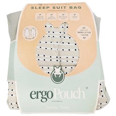 ergoPouch 2way 褲型防踢被 3.5T 暖暖藍灰點 2-12M 有機棉, 2~12個月適用