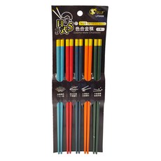 Little Pink Rabbit 粉彩小兔 日式合金筷 Set 五雙入 止滑設計, 多色, 5雙筷子, 1組