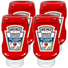 Heinz 亨氏 無加糖蕃茄醬, 減糖, 美國原裝進口, 369g, 4瓶