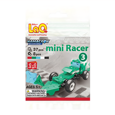 LaQ 意秋 Q版賽車 積木玩具 37pcs + 8pcs 綠色, 1個