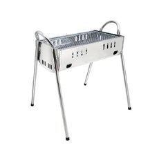 點秋香 不鏽鋼500型高腳碳烤爐, 爐身堅固耐用, 爐底加深更通風, 火力更大, 4~6人使用, 展開 60 x 60 x 48cm, 1個