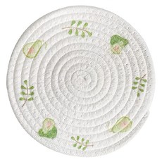 隔熱墊 Set 棉繩編織 0.9公分厚, 牛油果, 1組