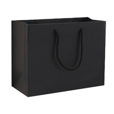 黑卡紙袋 250g 啞數黑卡紙 + PP帶, 30 x 10 x25cm, 黑橫3, 1組