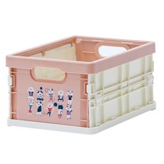 NEKONOBA 滑稽貓可折疊式小收納箱, 粉色, 1層