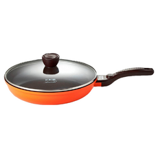 AMONKA 可利鍋 電磁爐可用 珍珠陶瓷不沾平底鍋 含蓋, 30cm, 1組