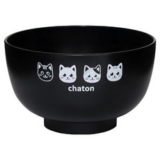 日本田中箸店 貓咪日式碗, 貓咪 黑色 + 白色, 1個