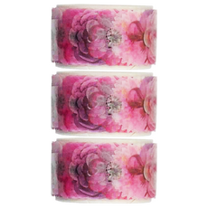 德德小品集 花系列紙膠帶 150枚, 粉色, 3個