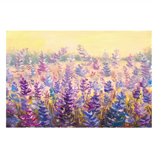 24mama 單聯式 精緻 春天 美麗花卉 無框畫 60 x 40cm 薰衣草花田