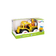 VIKINGTOYS Jumbo 動物吉普車, 安全靜音輪胎，食品級玩具可以咬, 16 x 16 x 30.5cm, 81268, 1組
