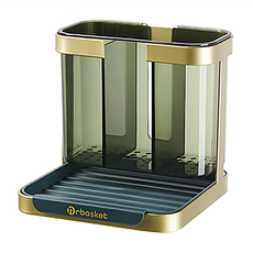 FAmILyLIFE 生活 輕奢刀叉筷子收納盒 A-192-GD 15.7 x 寬15.2 x 14.5cm, 金色, 1個