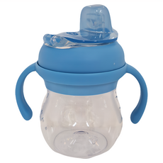 OXO tot 寶寶握鴨嘴杯 4M+適用, 暮日藍, 200ml, 1個