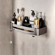 包覆四方籃 太空鋁材質 防水防鏽, 槍灰色, 1個