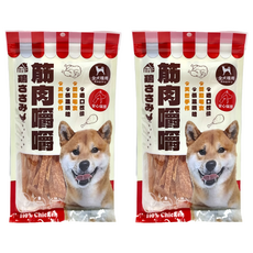 筋肉嚼嚼 雞肉零食 犬用 新鮮雞肉 100%手工製作, 2包, 90g, 雞肉絲