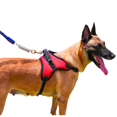 捷華 中大型犬胸背帶, 紅色, 1個