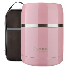 CLARE 晶鑽316真空燜燒罐, 粉紅色, 600ml, 1個
