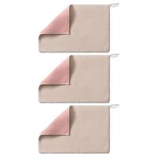 LifeShopping CLEAN SHOP 家具萬用清潔布 B款, 3條, 咖啡色 + 粉色